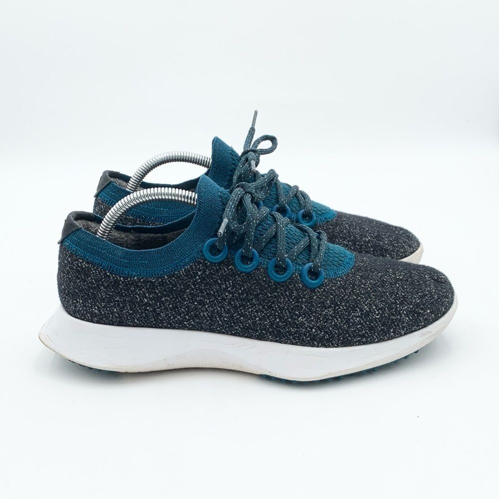 Allbirds Wool Runners Men’s Sneakers Gray and teal merino lace up lightweight